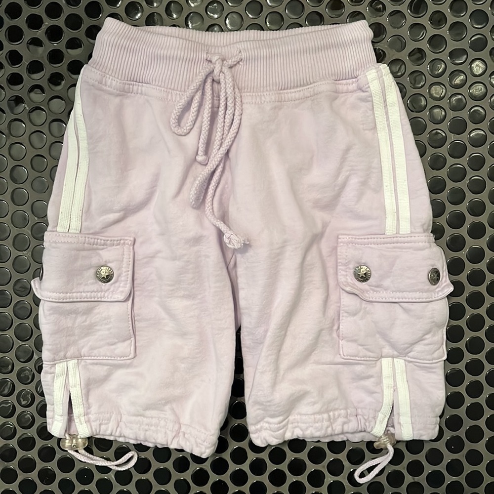 Kids Tail | Hard Tail Vintage Y2K Purple Cargo Capri Sweatpant Crops Sz xxs